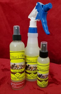 Nature's Way Insect Spray gets rid of pesky insects.