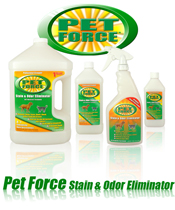 Pet Force removes nasty stains and odors, even skunk odors!