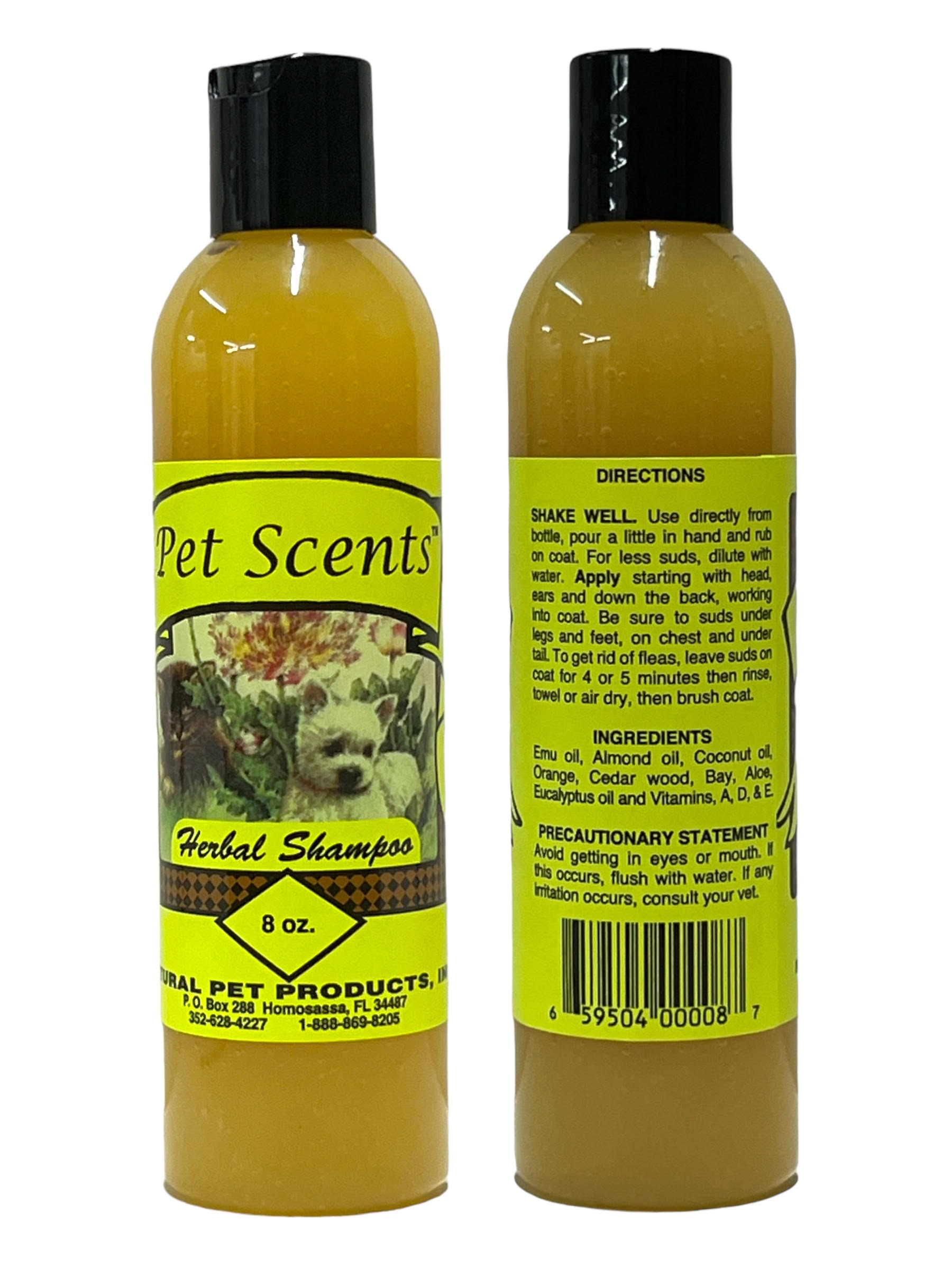 Herbal shampoo for pets to soothe scratching and itching